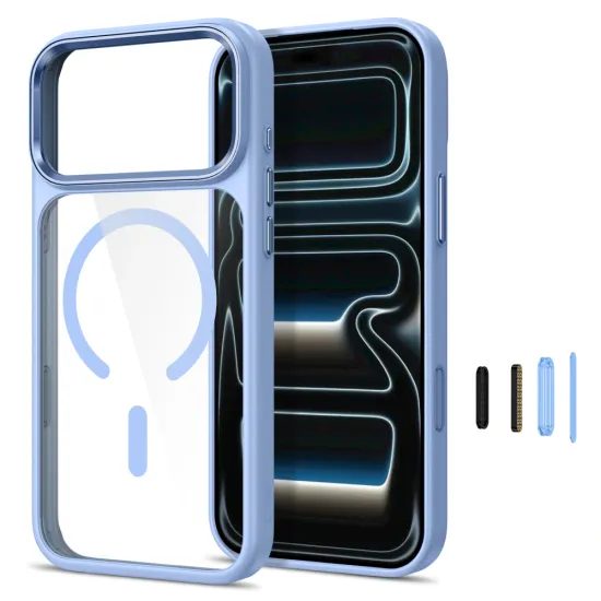 Tech-Protect MagMat MagSafe Case für iPhone 17 Pro Max / 18 Pro Max - Hybride Schutzhülle mit Camera Control - Hellblau