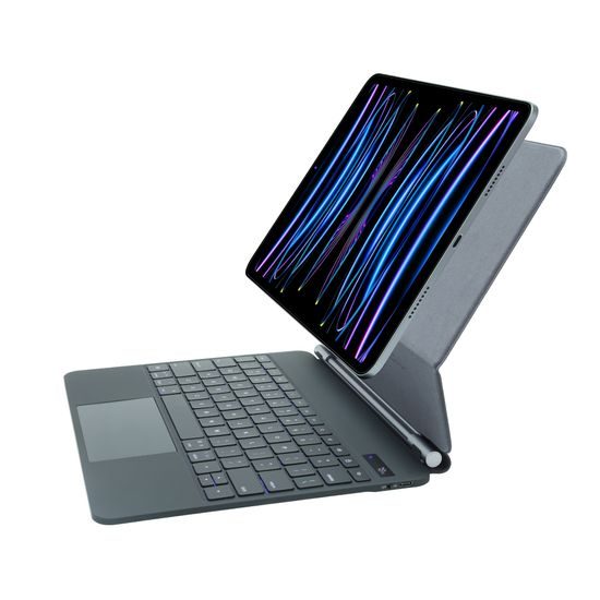 JP Magnetic Keyboard MK01 θήκη tablet με οθόνη, iPad Pro 12.9, 2018 / 2020 / 2021 / 2022, iPad Air 13 2024 / 2025, μαύρο