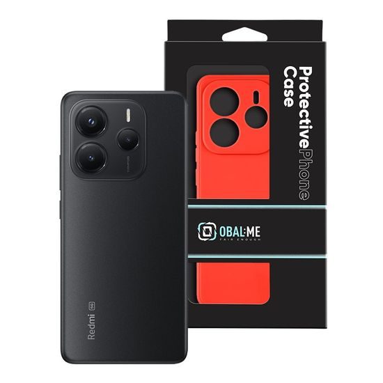 OBAL:ME Cover TPU Opaca per Xiaomi Redmi Note 14 5G, rossa