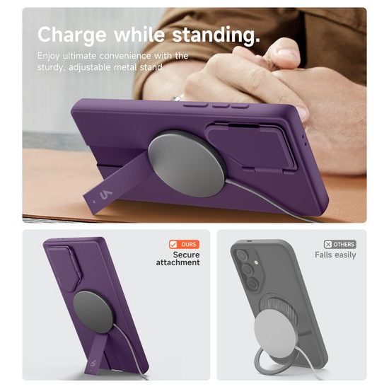 Suritch MagSafe Kickstand Camprotector maska Samsung Galaxy S24 Ultra, ružičasta