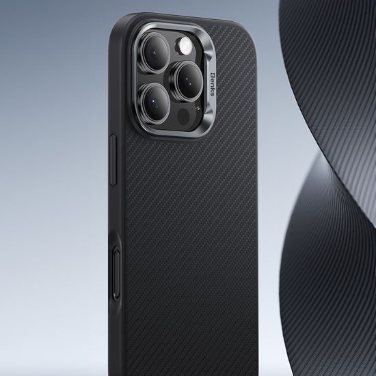 Benks Magnetic Armor Air Kevlar Θήκη Μεταλλικού Πλαισίου, iPhone 16, Μαύρο