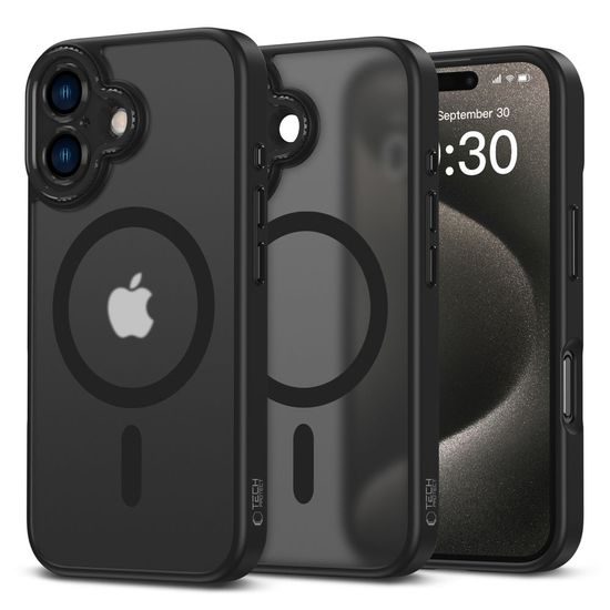 Tech-Protect MagCam MagSafe, iPhone 16, mat črne barve