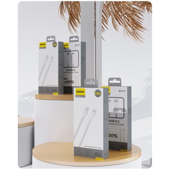 Dudao L9C Max USB-C auf USB-C Kabel, 240W, PD, 1,2m - Weiß