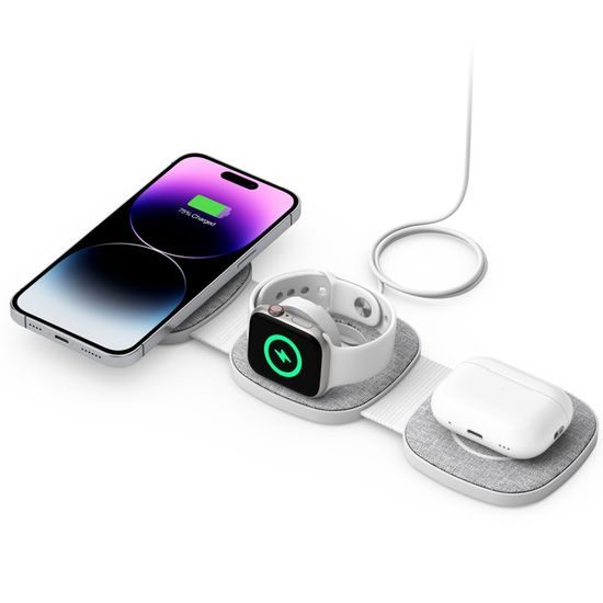 Tech-Protect QI15W-A32 3V1 MagSafe MagSafe Magnetic Wireless Charger, gri