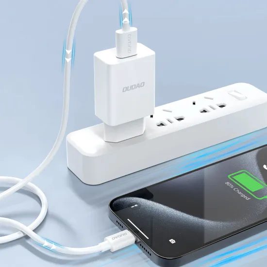 Dudao A4EU USB φορτιστής 2,1A + καλώδιο USB - USB-C, λευκό