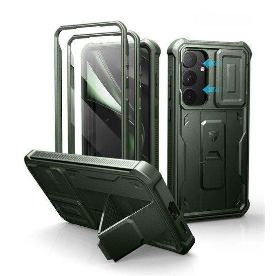 Dexnor 360 Kickstand Camprotector Θήκη Samsung Galaxy S25 Plus, Πράσινη