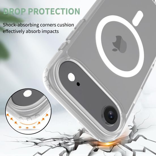 JP MagFit Colour MagSafe θήκη με μαγνήτη N52, iPhone Air, λευκή