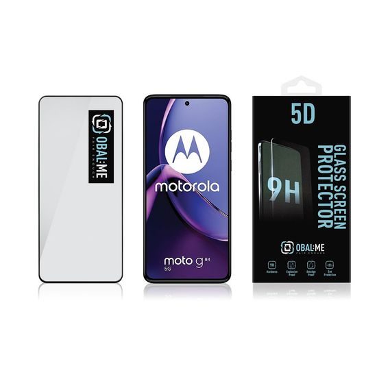 OBAL:ME 5D kaljeno staklo za Motorola G84, crno