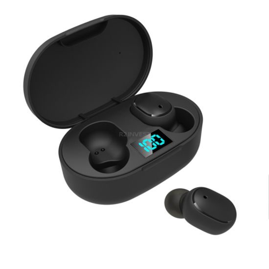 E6S Bluetooth Kopfhörer In-Ear - Kabellose Ohrhörer mit Ladecase - Schwarz