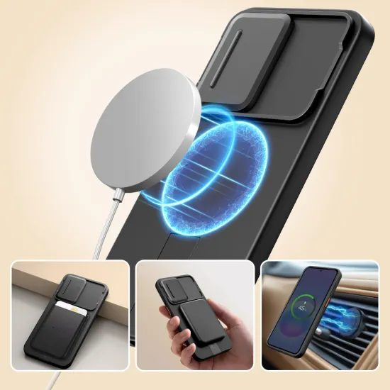 Tech-Protect Kevlar Aura MagSafe pouzdro, Samsung Galaxy A57, černé/oranžové