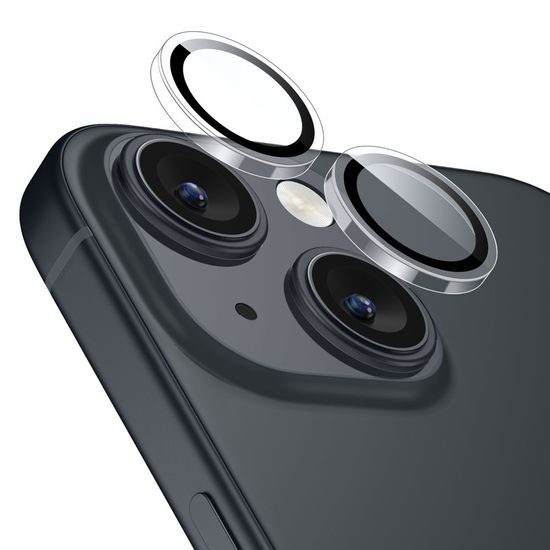 ESR Tvrdené sklo na šošovku fotoaparátu, iPhone 15 / 15 Plus, čierne