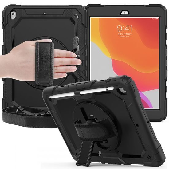 Tech-Protect Solid360 IPad 7/8/9 10.2 2019/2020, fekete