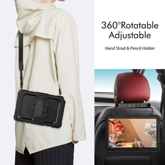 JP Solid360 Θήκη Tablet, Samsung Tab S6 Lite, Μαύρο