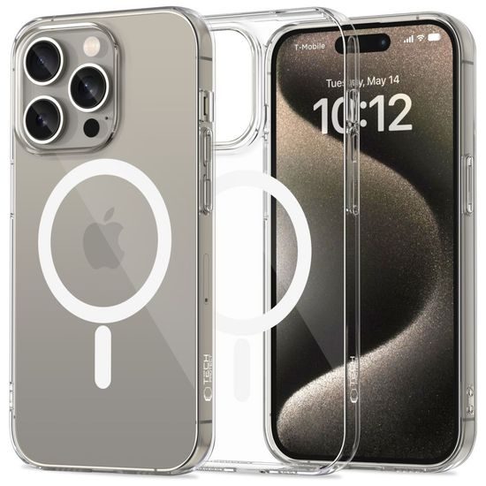 Tech-Protect FlexAir MagSafe iPhone 15 Pro ümbris – läbipaistev