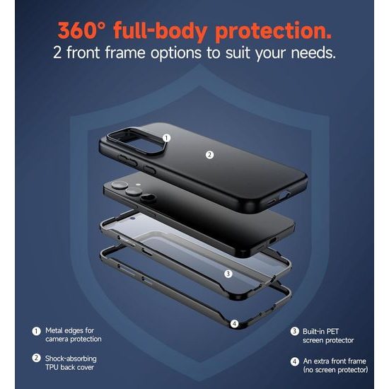 Θήκη Suritch MagSafe 360 Kickstand για Samsung Galaxy S23 FE, μαύρη