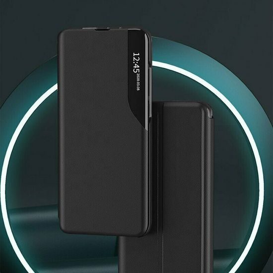 Eco Leather View Case, Xiaomi Redmi 12 4G / 5G, fekete