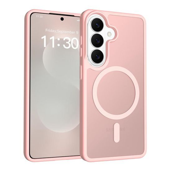 JP MagFit Colour θήκη MagSafe με μαγνήτη N52, Samsung Galaxy S26, ανοιχτό ροζ