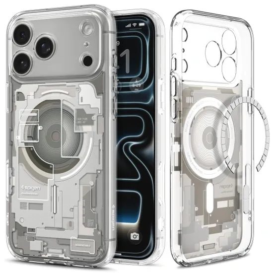 Spigen Ultra Hybrid Mag s MagSafe, iPhone 17 Pro / 18 Pro, zero one, natural titanium