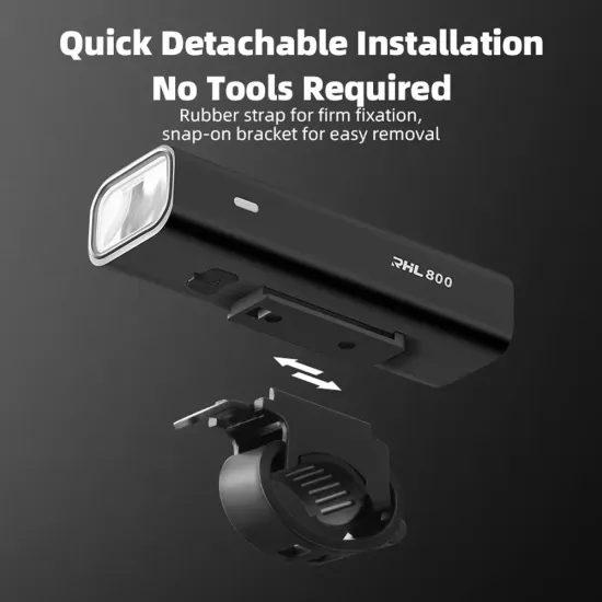 Rockbros Sprednja kolesarska luč 800 lm, črna