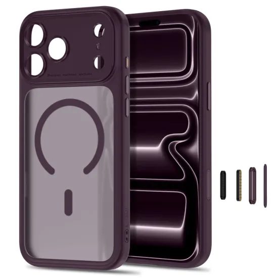 Tech-Protect MagPeak MagSafe CC, iPhone 17 Pro Max / 18 Pro Max, vínový matný