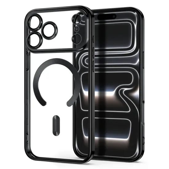 iPhone 17 Pro Max / 18 Pro Max vāciņš – Tech-Protect MagFlex MagSafe – spīdīgi melns