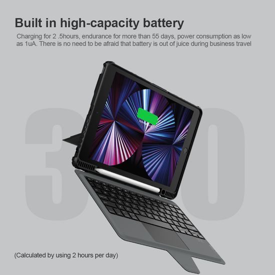 Nillkin Bumper Combo Keyboard Case, iPad 10.2 2019 / 2020 / 2021, černý