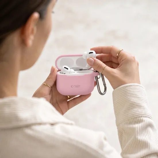 Tech-Protect Silikone Cover til Apple AirPods 4 / 5 - Lyserødt