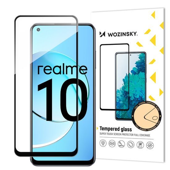 Realme 10, 5D Zaštitno kaljeno staklo, crna