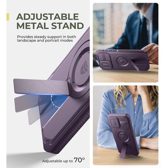 Custodia Dexnor MagSafe Kickstand Camprotector iPhone 16, viola