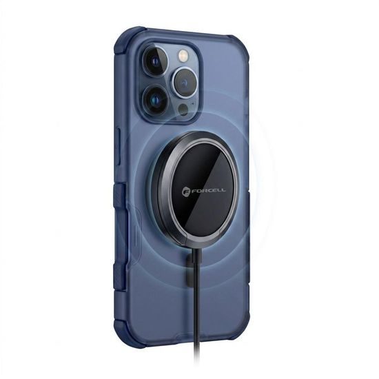 iPhone 17 Pro / 18 Pro dėklas – Forcell F-Protect BumperX MagSafe – tamsiai mėlyna