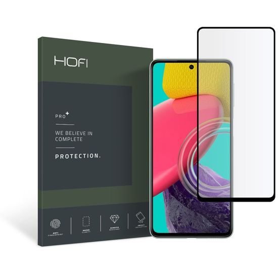 Hofi Pro+ Edzett üveg, Samsung Galaxy M53 5G, fekete