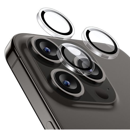 ESR Tvrdené sklo na šošovku fotoaparátu, iPhone 15 Pro / 15 Pro Max, čierne