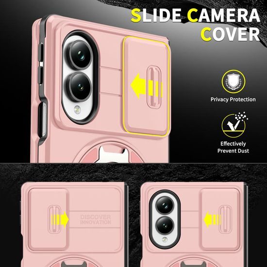 Husă Camslide Stand, Samsung Galaxy Z Fold 8, roz