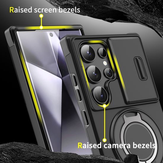 Camslide Stand obal, Samsung Galaxy S24 Ultra, modrý