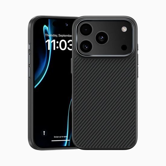 Benks Magnetic Armor Pro Kevlar калъф Metal Frame, iPhone 17 Pro Max, черен