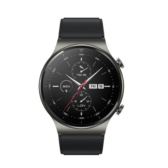 Siliconen Horlogeband voor Huawei Watch GT 2 / 3 / 4 / 2 Pro / 3 Pro / 4 Pro / GT 2e - Zwart