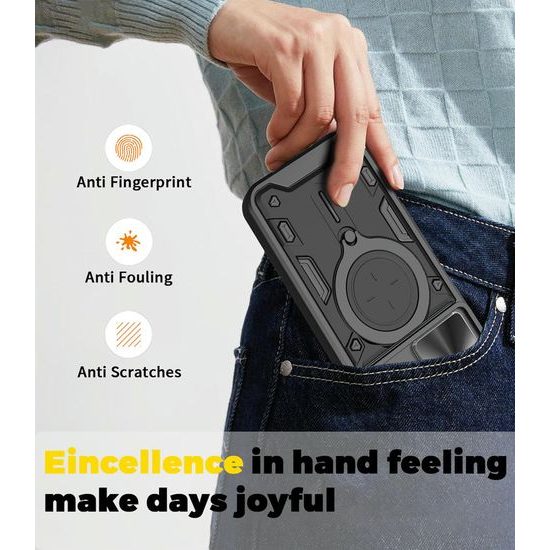 Θήκη Camshield Ring, Xiaomi Redmi 15C, μαύρη