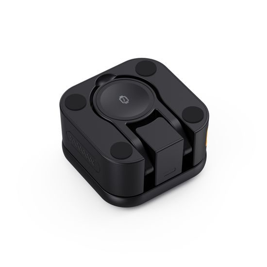 Caricatore wireless 4in1 per telefono, orologio, auricolari, con cavo USB-C retrattile, Qi, 25W, nero