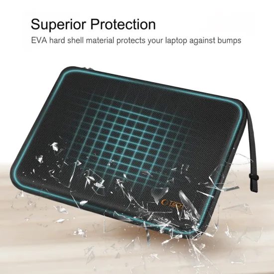 Θήκη laptop Tech-Protect Hardpouch 13–14", μαύρη / πορτοκαλί