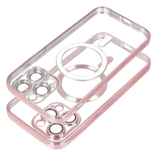 iPhone 17 Pro / 18 Pro dėklas – Electro Mag Cover MagSafe – rožinio aukso
