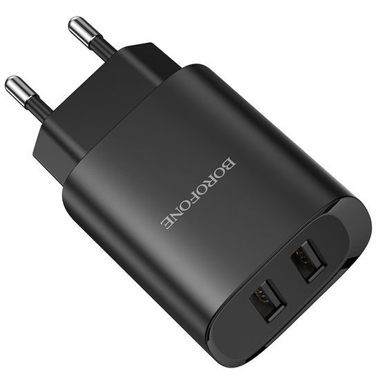 Borofone nabíjačka BN2 Super - 2x USB - Lightning, 2,1 A, čierna