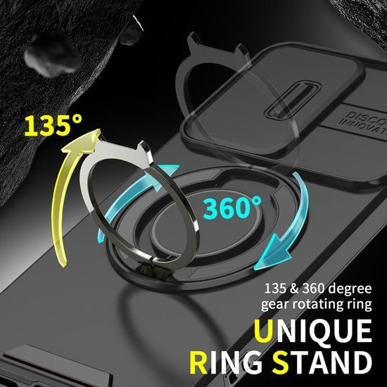 Husă Camslide Stand, Samsung Galaxy A57, negru