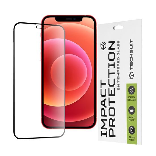 Techsuit 111D Προστατευτικό Γυαλί, iPhone 12 Mini, Μαύρο