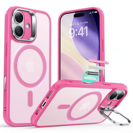 Θήκη ESR Classic Hybrid HaloLock Kickstand, iPhone 17, frosted pink