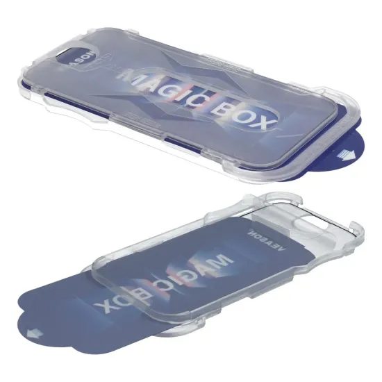 6D Pro Veason Zaštitno kaljeno staklo s jednostavnom instalacijom, iPhone XS Max, crni