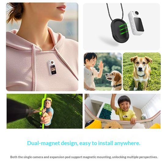 S83 Mini magnetická kamera 1080P, 180° rotácia, ultra kompaktná, biela