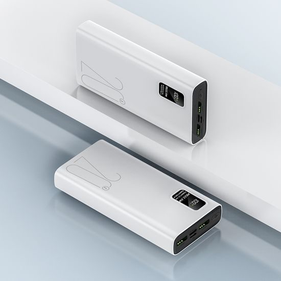 Powerbanka 20000mAh, PD 22,5W, QC3.0, bílá