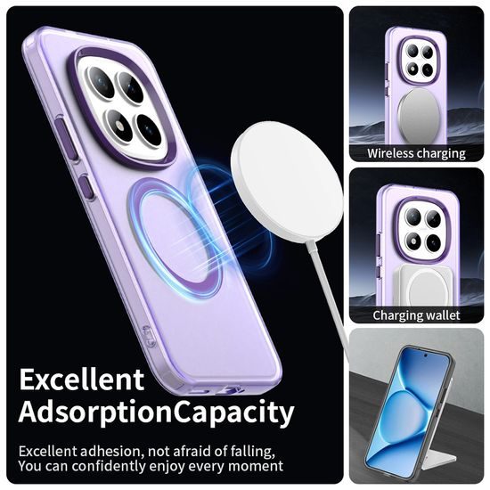 Techsuit CandyCase MagSafe, Xiaomi Redmi Note 15 Pro Plus 5G / Poco M8 Pro 5G, fialový