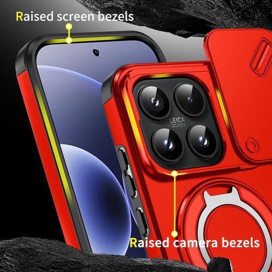 Husă Camslide Stand, Xiaomi 17, roșu