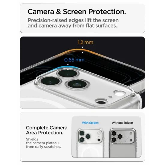 Spigen Ultra Hybrid Mag s MagSafe, iPhone 17 Pro Max / 18 Pro Max, mrazivo biela